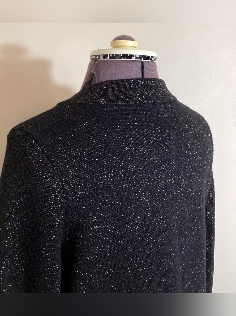 J.McLaughlin Black Metallic Knit Coatigan Size S - Picture 5 of 16